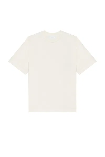 John Elliott Reversed Cropped Short Sleeve Tee In Vintage White