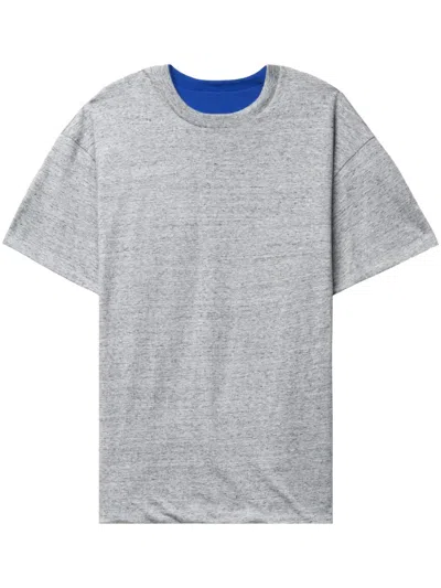 John Elliott Reversible Cotton T-shirt In Grey