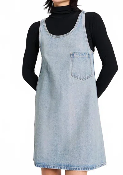 John Elliott Roma Denim Dress In Coast In Blue