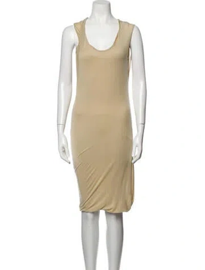 Pre-owned John Elliott Scoop Neck Knee-length Dress In Neutral