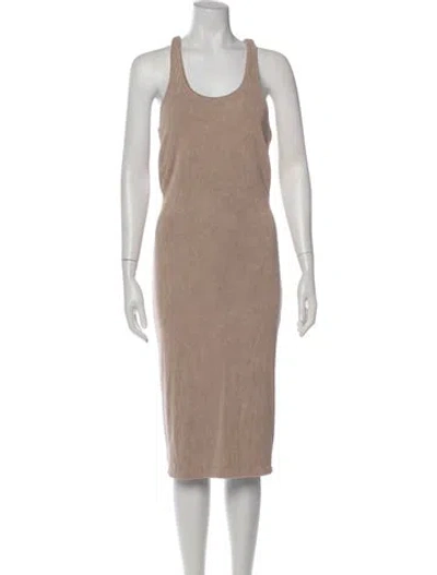 Pre-owned John Elliott Scoop Neck Knee-length Dress W/ Tags In Neutral