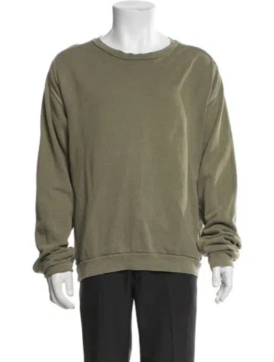 Pre-owned John Elliott Scoop Neck Long Sleeve Sweatshirt In Green