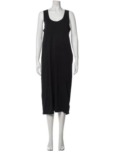 Pre-owned John Elliott Scoop Neck Midi Length Dress In Gray