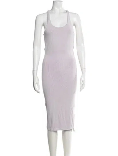Pre-owned John Elliott Scoop Neck Midi Length Dress In Purple