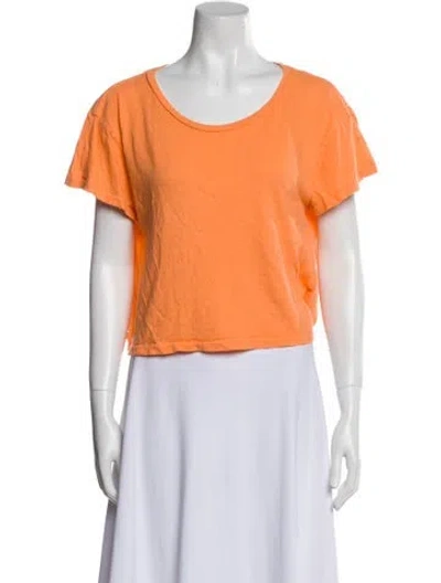 Pre-owned John Elliott Scoop Neck Short Sleeve T-shirt In Orange