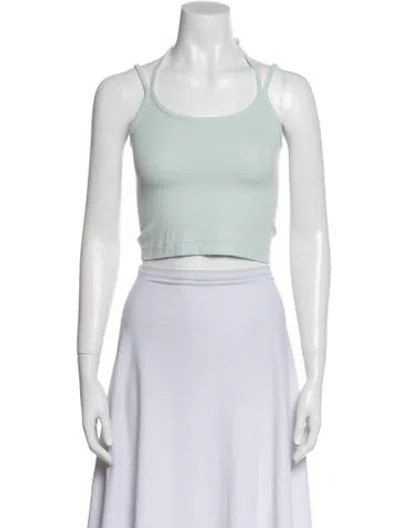 Pre-owned John Elliott Scoop Neck Sleeveless Crop Top In Black