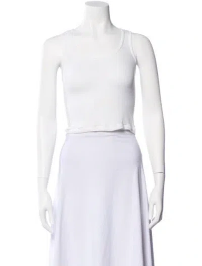 Pre-owned John Elliott Scoop Neck Sleeveless Crop Top In Neutral