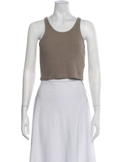 Pre-owned John Elliott Scoop Neck Sleeveless Crop Top In Neutrals