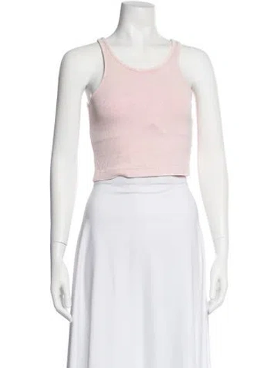 Pre-owned John Elliott Scoop Neck Sleeveless Crop Top W/ Tags In Black