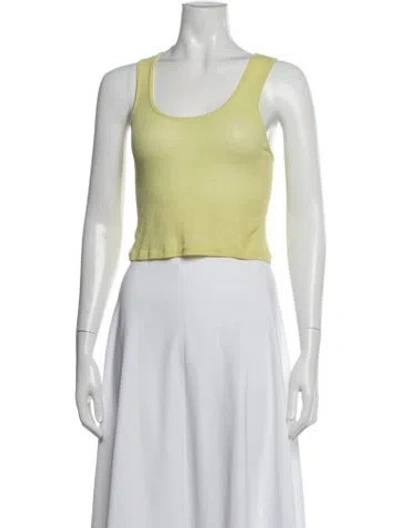 Pre-owned John Elliott Scoop Neck Sleeveless Top In Green