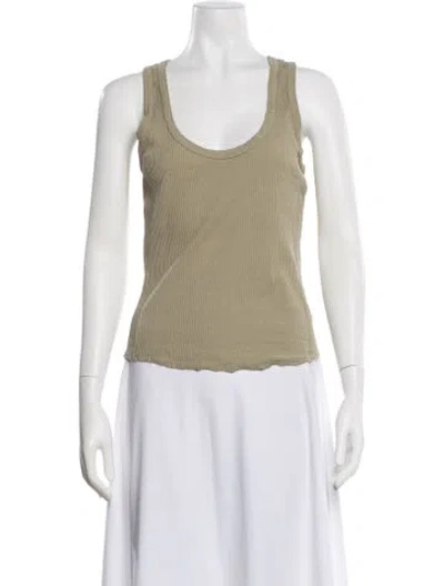 Pre-owned John Elliott Scoop Neck Sleeveless Top In Neutral