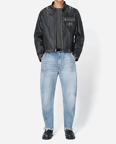 John Elliott Sendai Relax Cropped Trouser Jeans In Fiona In Blue