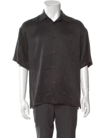 Pre-owned John Elliott Silk Short Sleeve Shirt In Green