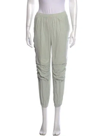 Pre-owned John Elliott Silk Straight Leg Pants In Green