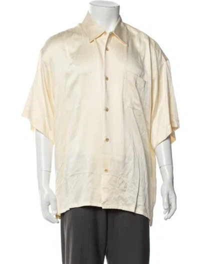 Pre-owned John Elliott Silk Three-quarter Sleeve Shirt In Neutral