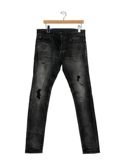 Pre-owned John Elliott Skinny Jeans In Black