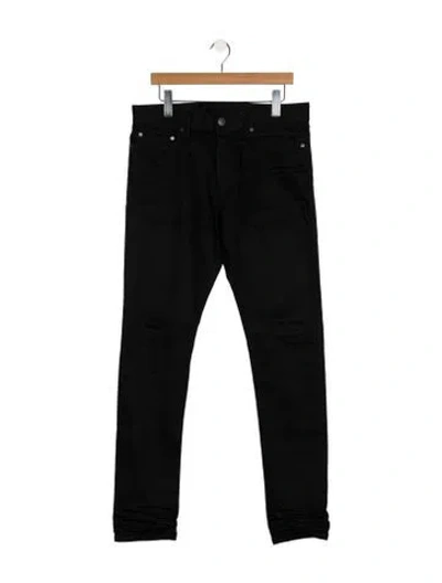 Pre-owned John Elliott Skinny Jeans In Black