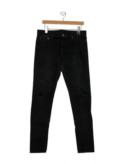 Pre-owned John Elliott Skinny Jeans In Black