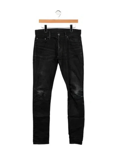 Pre-owned John Elliott Skinny Jeans In Black