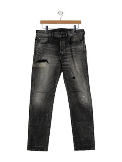 Pre-owned John Elliott Skinny Jeans In Black