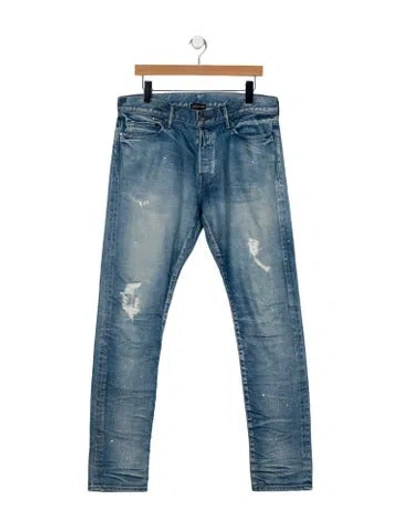 Pre-owned John Elliott Skinny Jeans In Blue