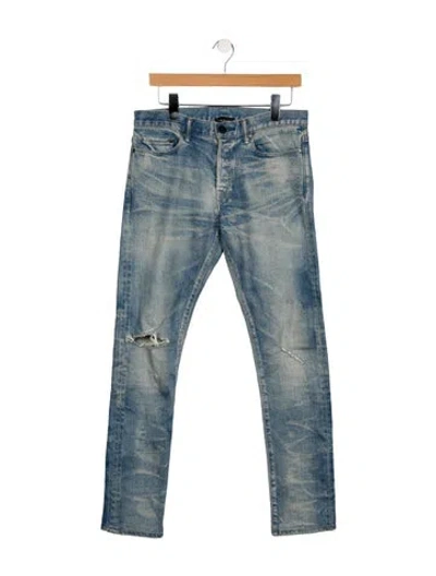 Pre-owned John Elliott Skinny Jeans In Blue