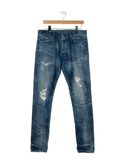 Pre-owned John Elliott Skinny Jeans In Blue