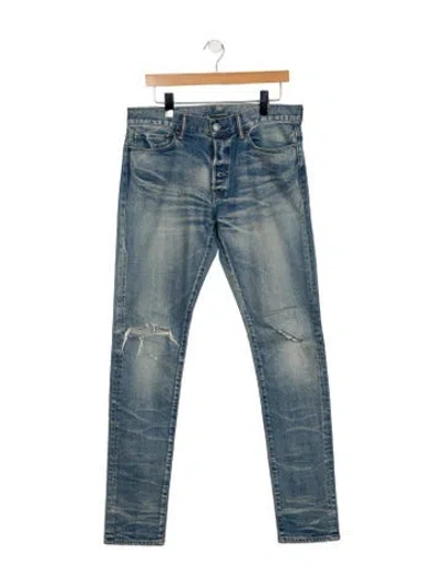 Pre-owned John Elliott Skinny Jeans In Blue