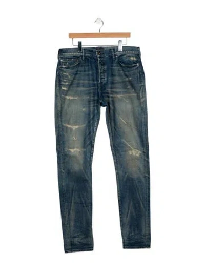 Pre-owned John Elliott Skinny Jeans In Blue