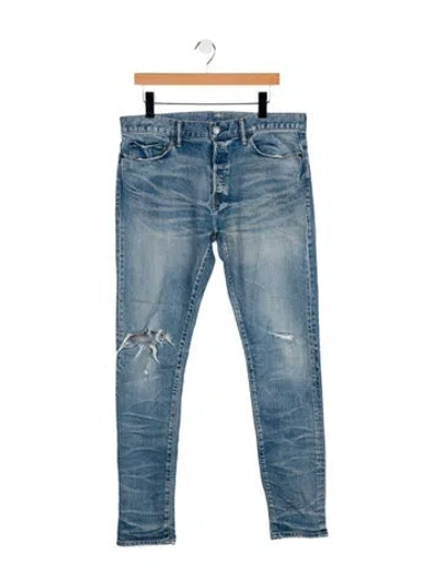 Pre-owned John Elliott Skinny Jeans In Blue