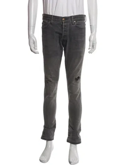 Pre-owned John Elliott Skinny Jeans In Gray