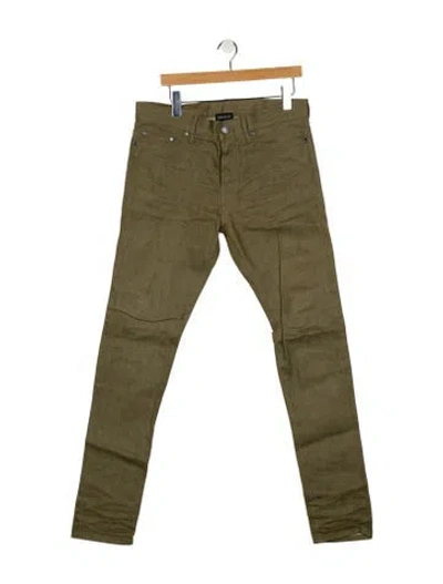 Pre-owned John Elliott Skinny Jeans In Green