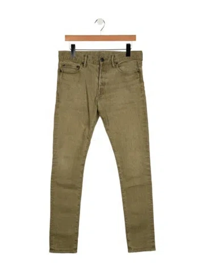 Pre-owned John Elliott Skinny Jeans In Green