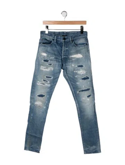 Pre-owned John Elliott Slim Fit Jeans In Blue