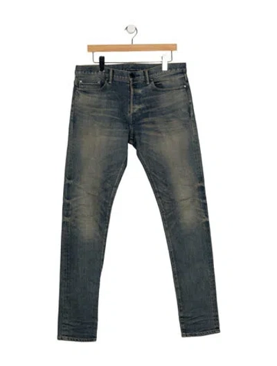 Pre-owned John Elliott Slim Fit Jeans In Blue