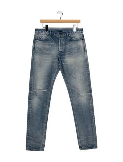 Pre-owned John Elliott Slim Fit Jeans In Blue