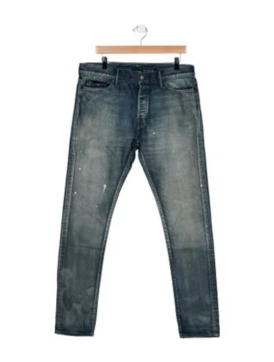 Pre-owned John Elliott Slim Fit Jeans In Blue