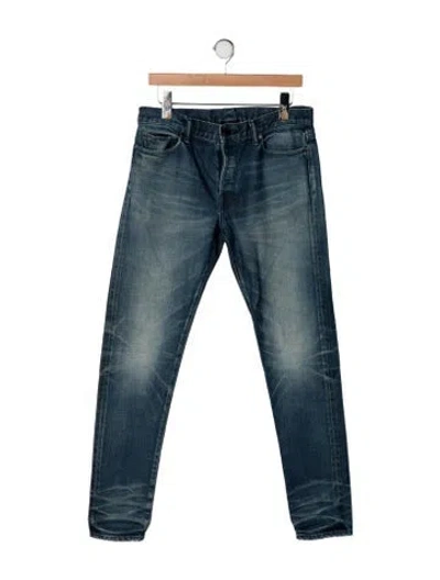 Pre-owned John Elliott Slim Fit Jeans In Blue