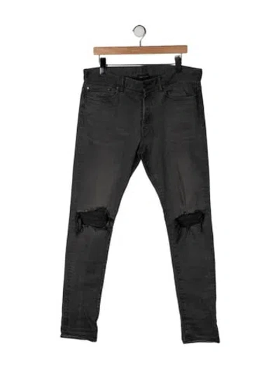 Pre-owned John Elliott Slim Fit Jeans In Grey