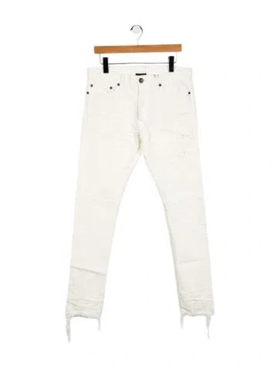 Pre-owned John Elliott Slim Fit Jeans In White