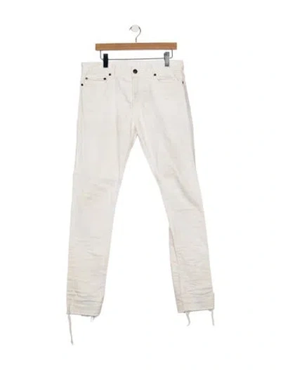Pre-owned John Elliott Slim Fit Jeans In White