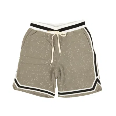 John Elliott Spec Wool Game Shorts - Moss Gray In Brown