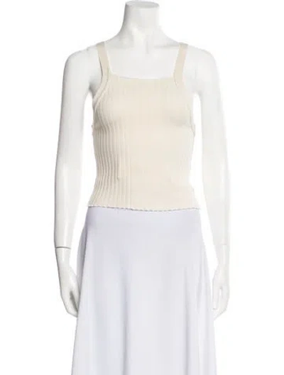 Pre-owned John Elliott Square Neckline Sleeveless Crop Top W/ Tags In Neutral