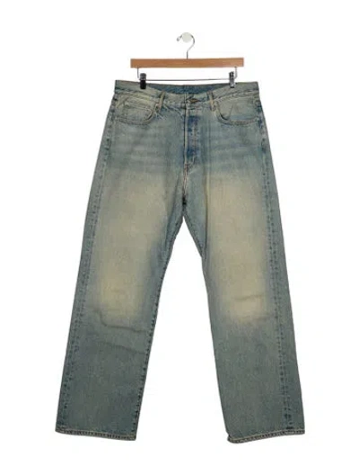 Pre-owned John Elliott Straight-leg Jeans In Blue