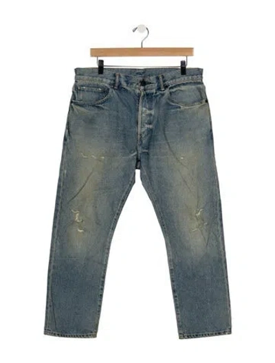 Pre-owned John Elliott Straight-leg Jeans In Blue