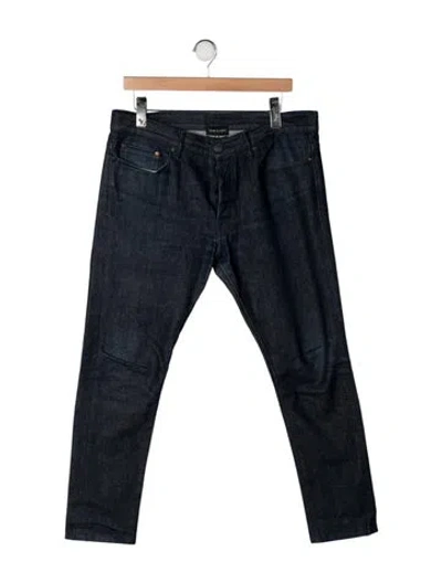 Pre-owned John Elliott Straight-leg Jeans In Blue