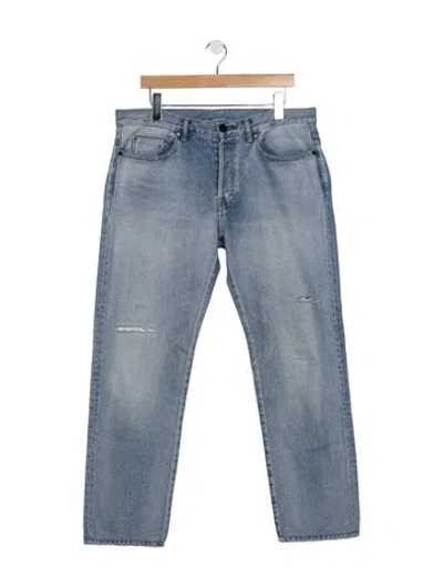 Pre-owned John Elliott Straight-leg Jeans In Blue