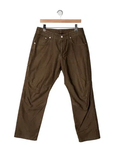 Pre-owned John Elliott Straight-leg Jeans In Green