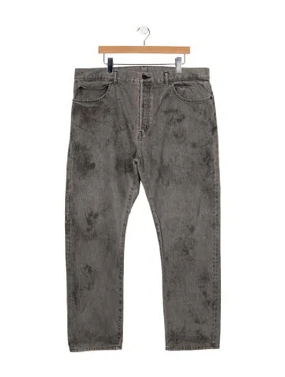 Pre-owned John Elliott Straight-leg Jeans In Grey