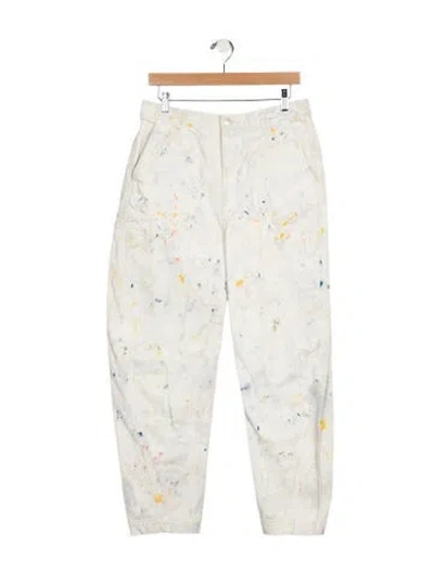 Pre-owned John Elliott Straight-leg Jeans In White